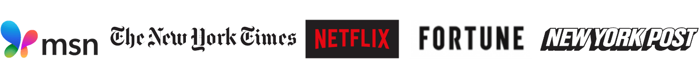 msn, The New York Times, Netflix, Fortune, New York Post